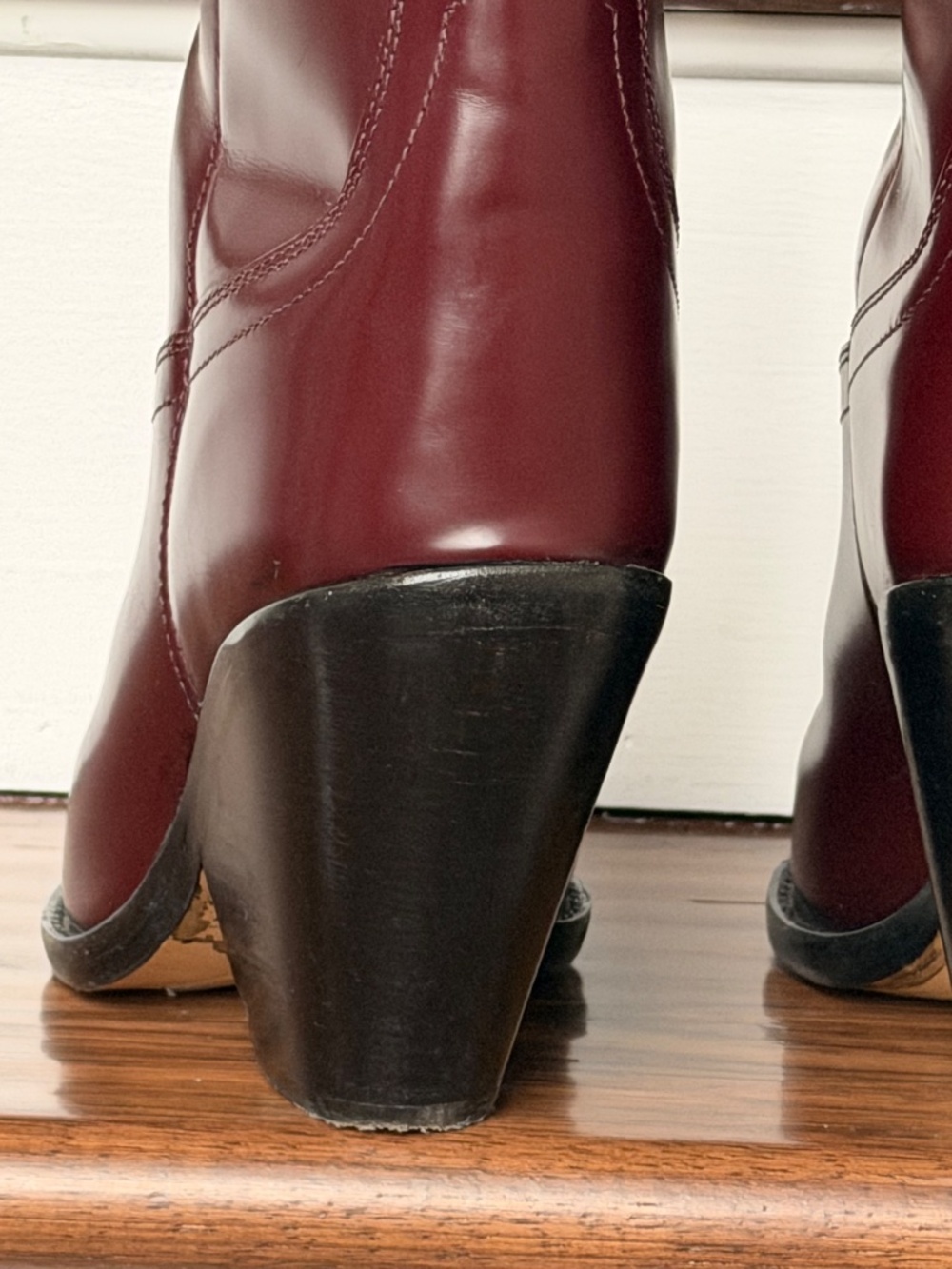 Isabel Marant Leyane Western Boot Burgundy US 10- EU 40 - Picture 9 of 15
